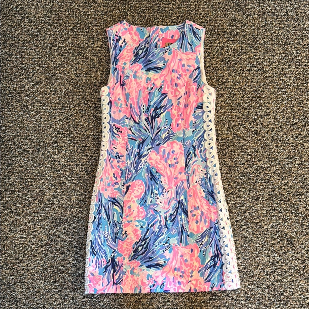 Lilly Pulitzer Floral Sleeveless Dress - Pink and Blue